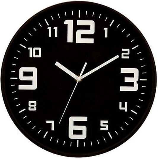 Atmosphera Elian Klok - zwart / wit - 30 cm - wandklok modern