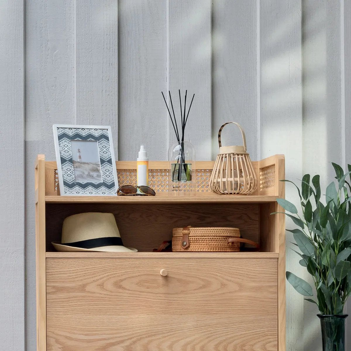 Atmosphera Geurstokjes in luxe glazen houder - Amber - 150 ml - geurverspreider - interieurparfum