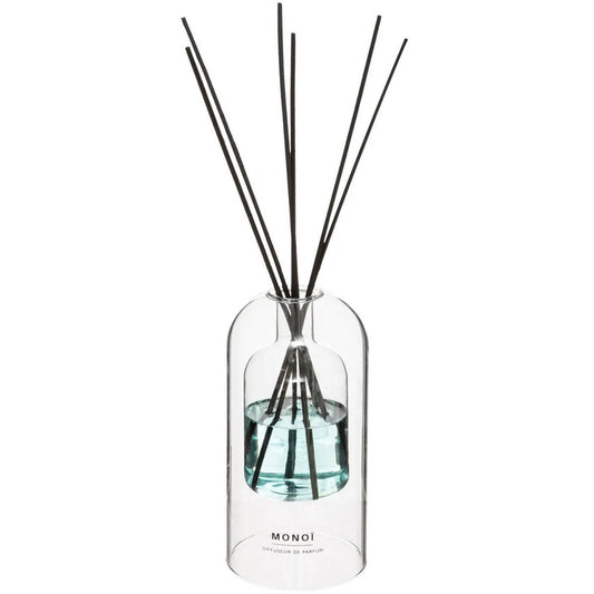 Atmosphera Geurstokjes in luxe glazen houder - Monoi - 150 ml - geurverspreider - interieurparfum