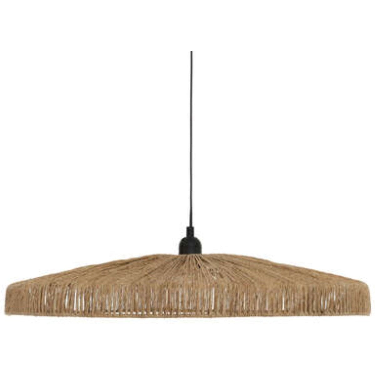 Atmosphera Hanglamp Bellamy jute - E27, niet inbegrepen - Ø58xH10cm - Bruin