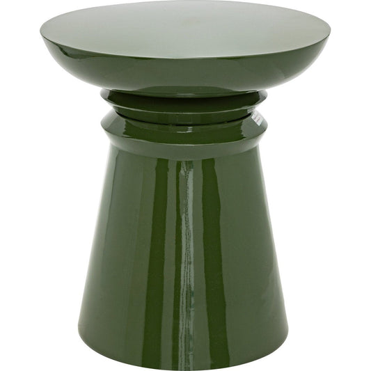 Atmosphera Jaya IJzeren bijzettafel Ø38xH43cm - Kakigroen