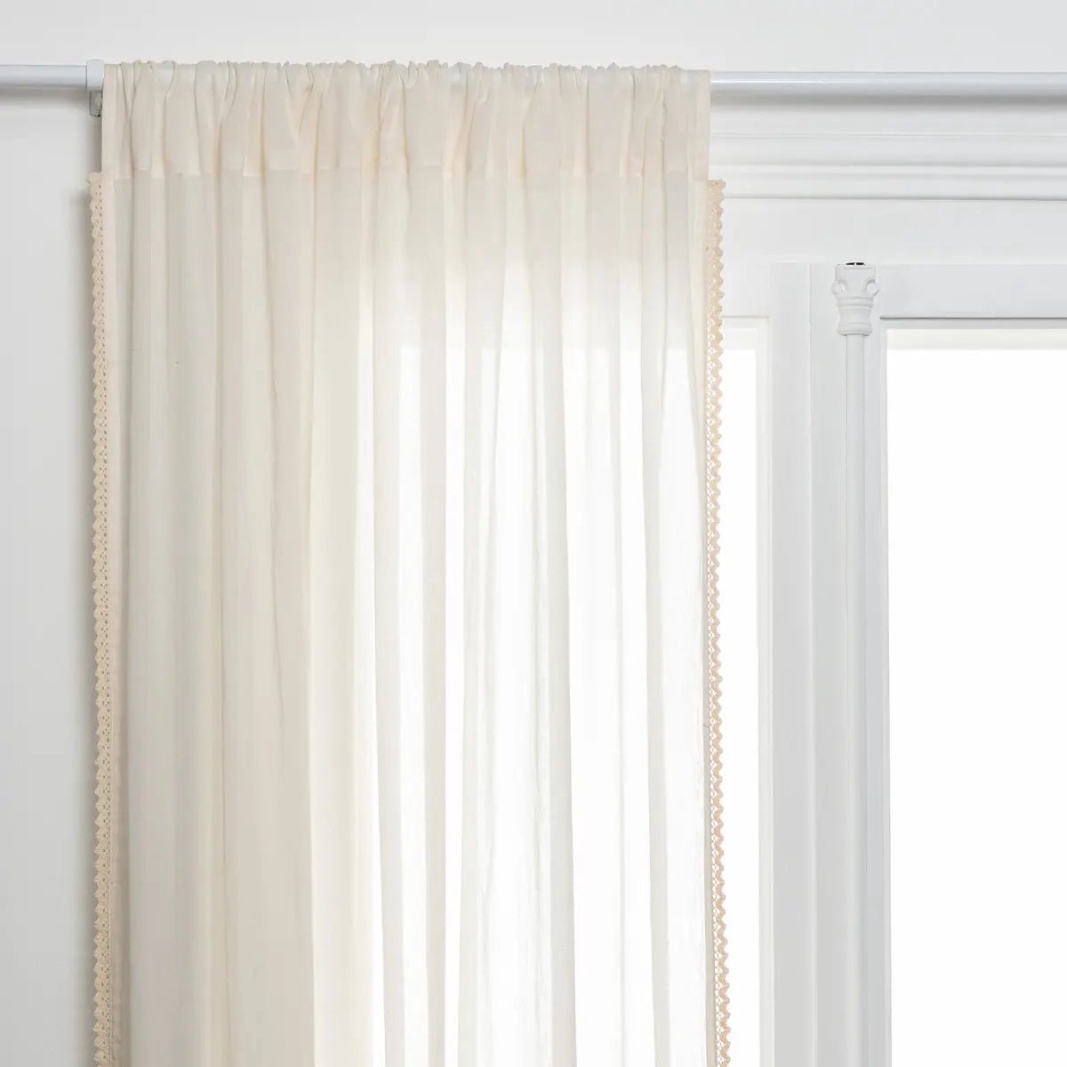 Atmosphera Kanten Gordijn 140x240cm - Kant en klaar met ringen - Wit