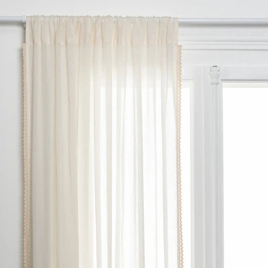 Atmosphera Kanten Gordijn 140x240cm - Kant en klaar met ringen - Wit