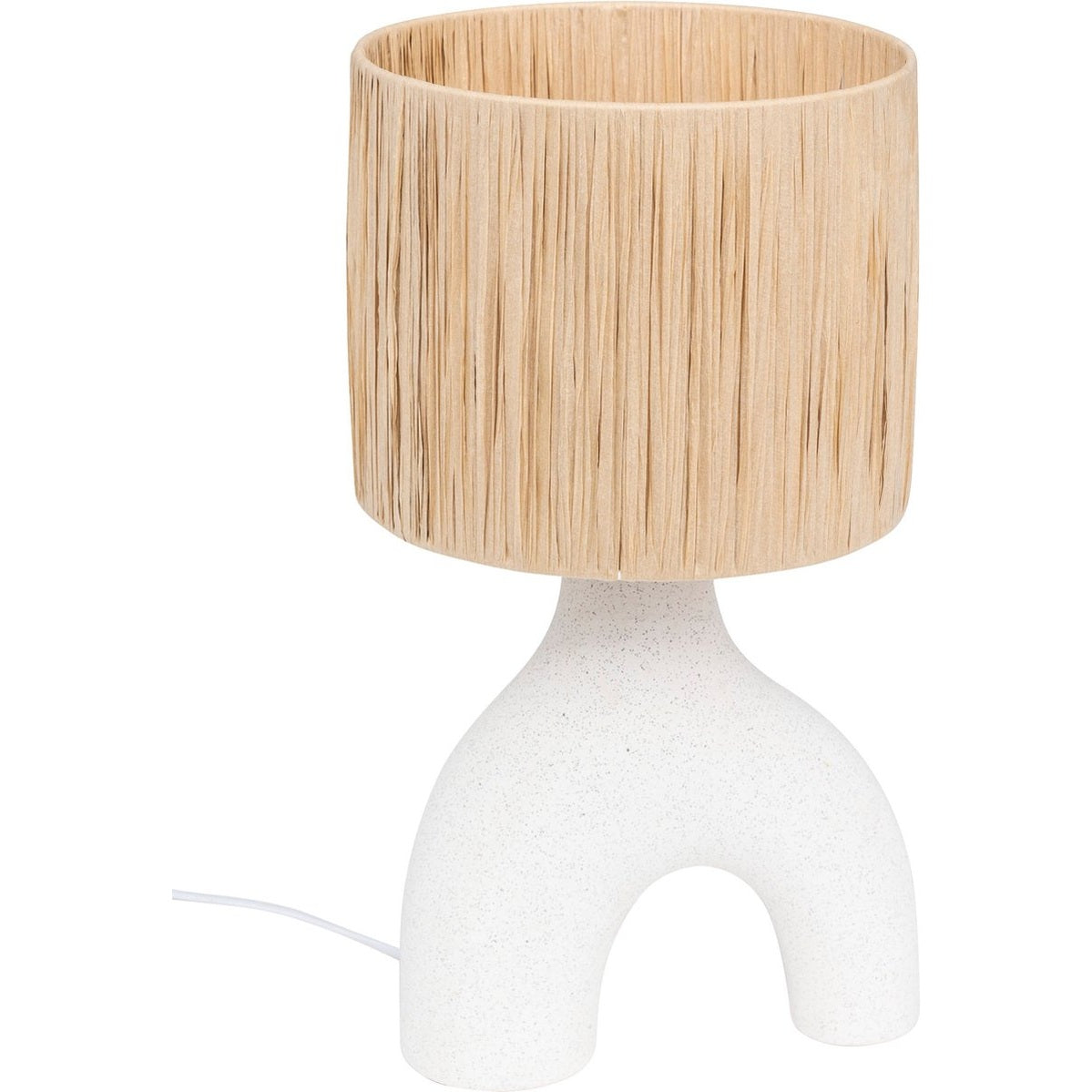 Atmosphera Keramieken Tafellamp - Ø25xH47cm - Wit