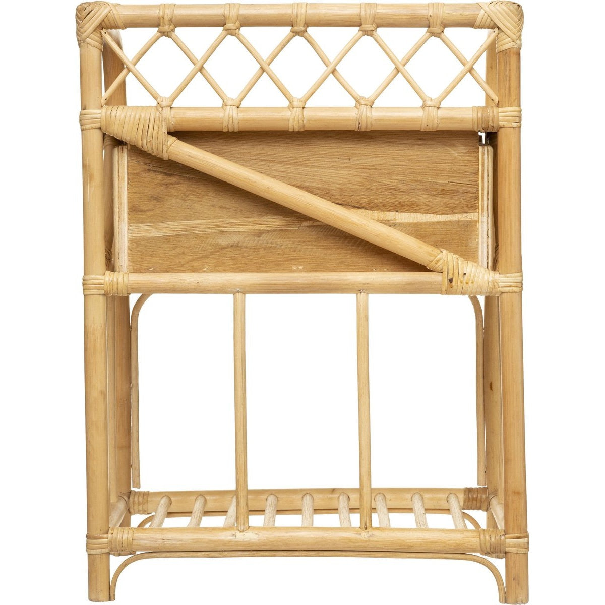 Atmosphera Kids Aoni Nachtkastje met lade Rotan en bamboe - Tafeltje - Kinderkamer - Nachttafel - Kindernachtkastje