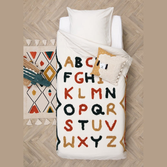 Atmosphera Kids Dekbedovertrek set met 1 kussensloop 140x200cm/65x65cm ABC