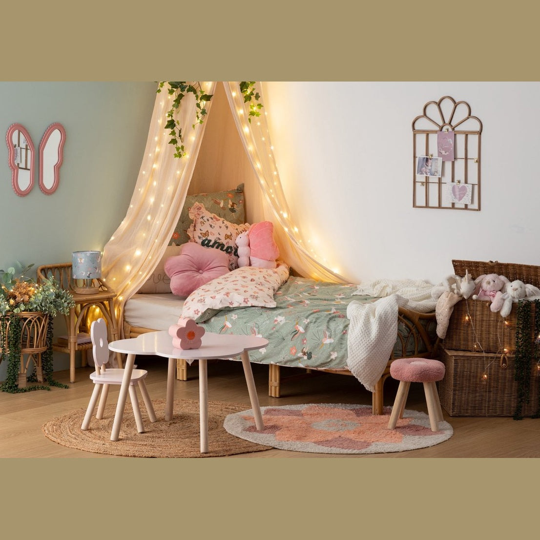 Atmosphera Kids Dekbedovertrek set met 1 kussensloop 140x200cm/65x65cm - Fee