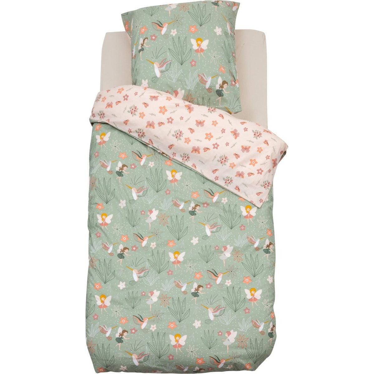 Atmosphera Kids Dekbedovertrek set met 1 kussensloop 140x200cm/65x65cm - Fee