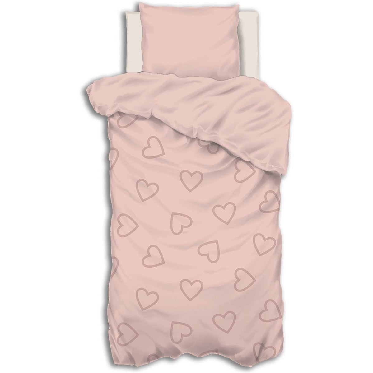 Atmosphera Kids Dekbedovertrek set met 1 kussensloop 140x200cm/65x65cm Hart