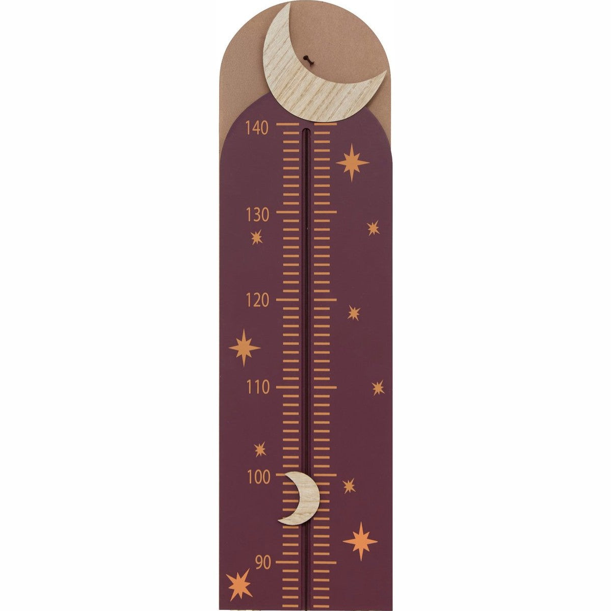 Atmosphera Kids Groeimeter Sterrenhemel - Kindermeetlat - B20xH140cm - Bruin - MODESTNOVA