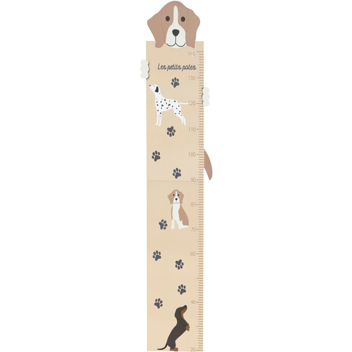 Atmosphera Kids Groeimeter Woef - Kindermeetlat - B29xH140cm - Beige - MODESTNOVA