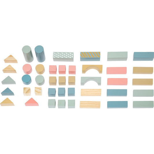 Atmosphera Kids Houten Speelblokken - 50 stuks - 16x15x16cm - Multi