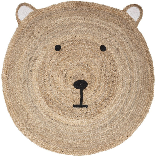 Atmosphera Kids Jute Vloerkleed beer - Dia 100 cm - Kinderkamer