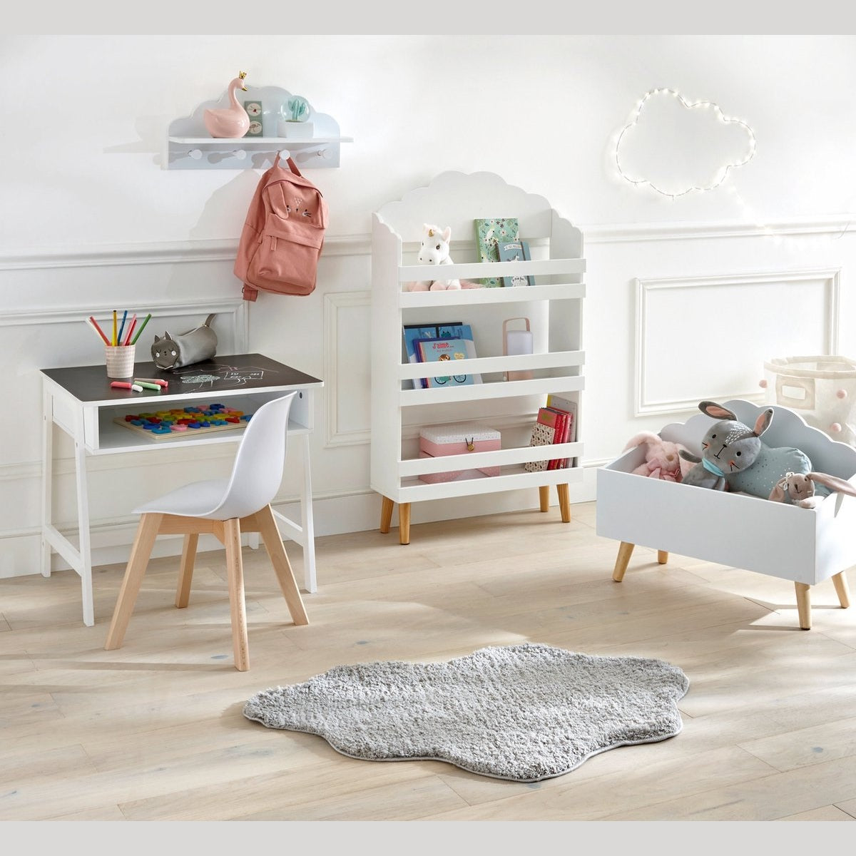 Atmosphera Kids Mini Baya kinderstoel - 55x31x39cm - Wit