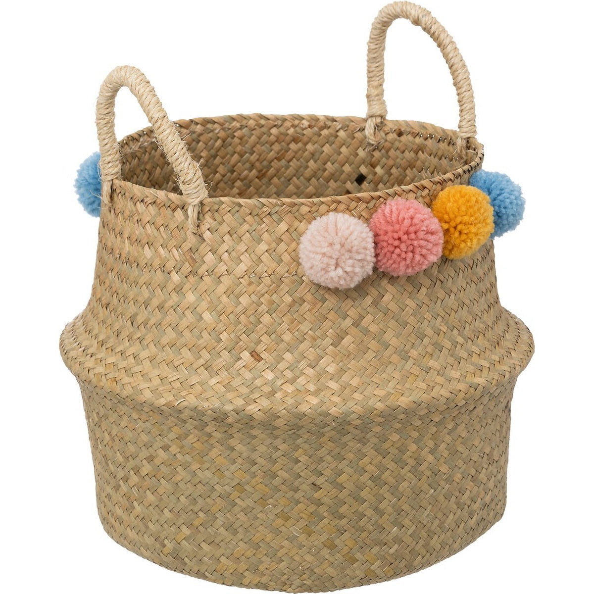 Atmosphera Kids Opbergmand Bulda uit riet Ø33x38cm - Beige
