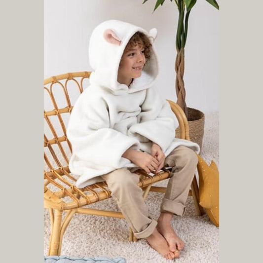 Atmosphera Kids Plaid sweater schaap kind - Trui - Extra zacht - Fleece trui - ONE SIZE - 3 tot 10 jaar - Met zakken