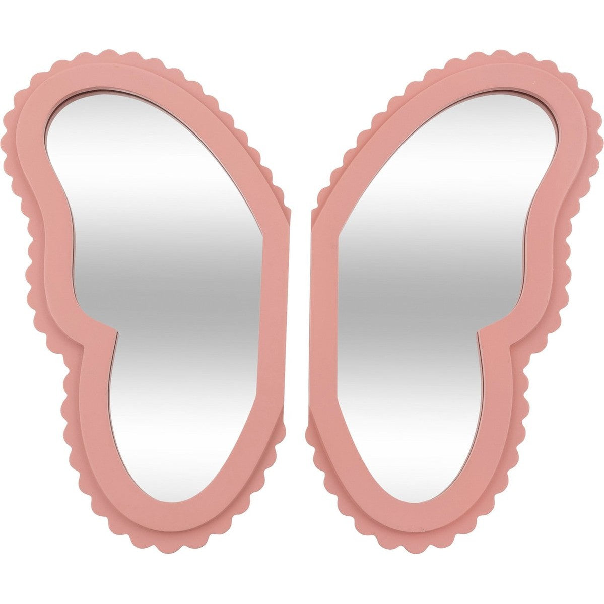 Atmosphera Kids Vlinder Spiegel - Set van 2 stuks - 37x37cm - Roze