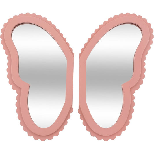 Atmosphera Kids Vlinder Spiegel - Set van 2 stuks - 37x37cm - Roze