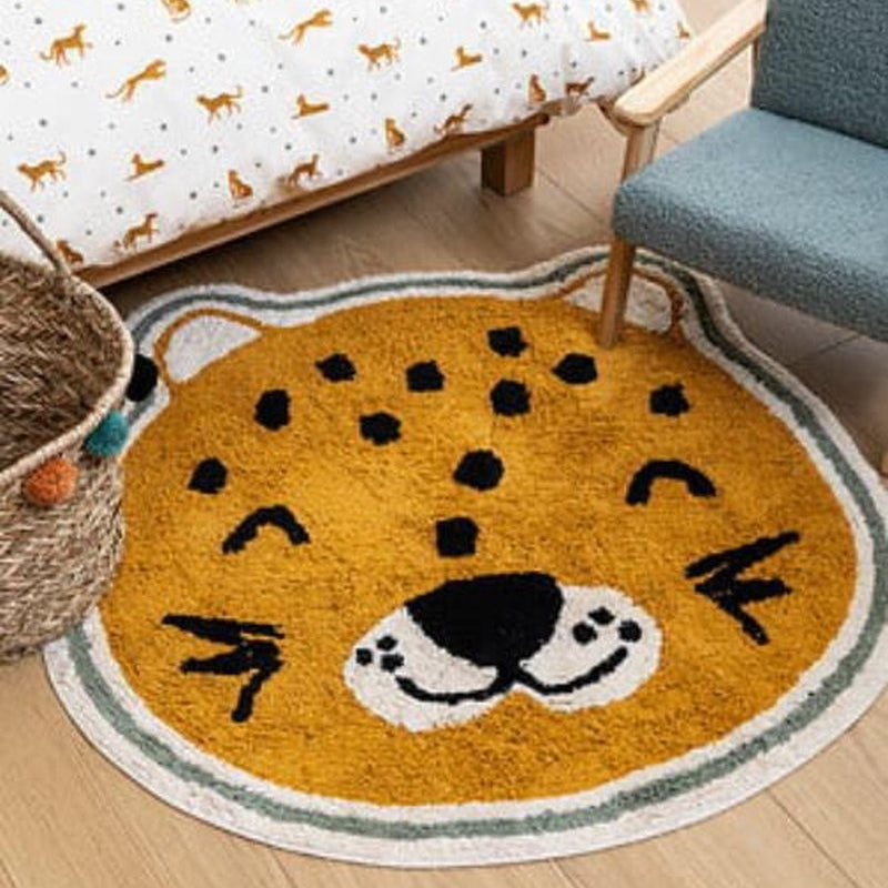Atmosphera Kids Vloerkleed Kori Luipaard Ø90cm - Oker