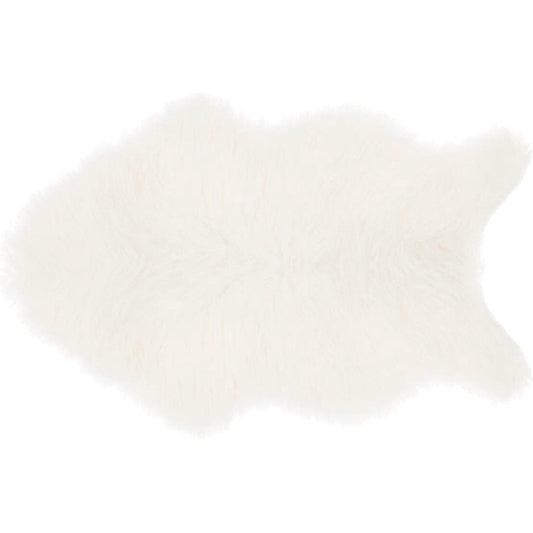 Atmosphera Kids Vloerkleed faux fur - 60x90cm - Wit