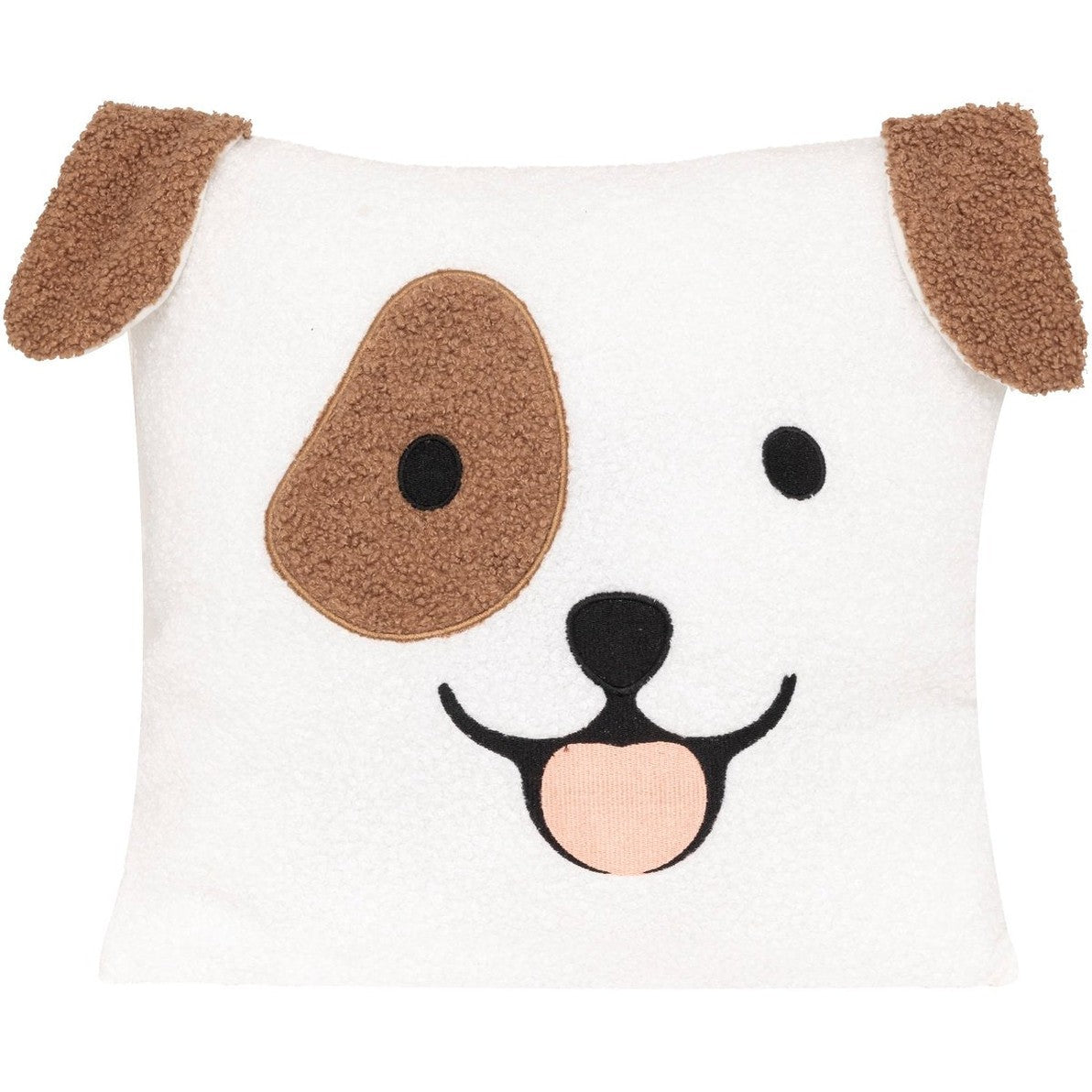 Atmosphera Kids Woef Sierkussen - 40x10x40cm - Wit/Bruin