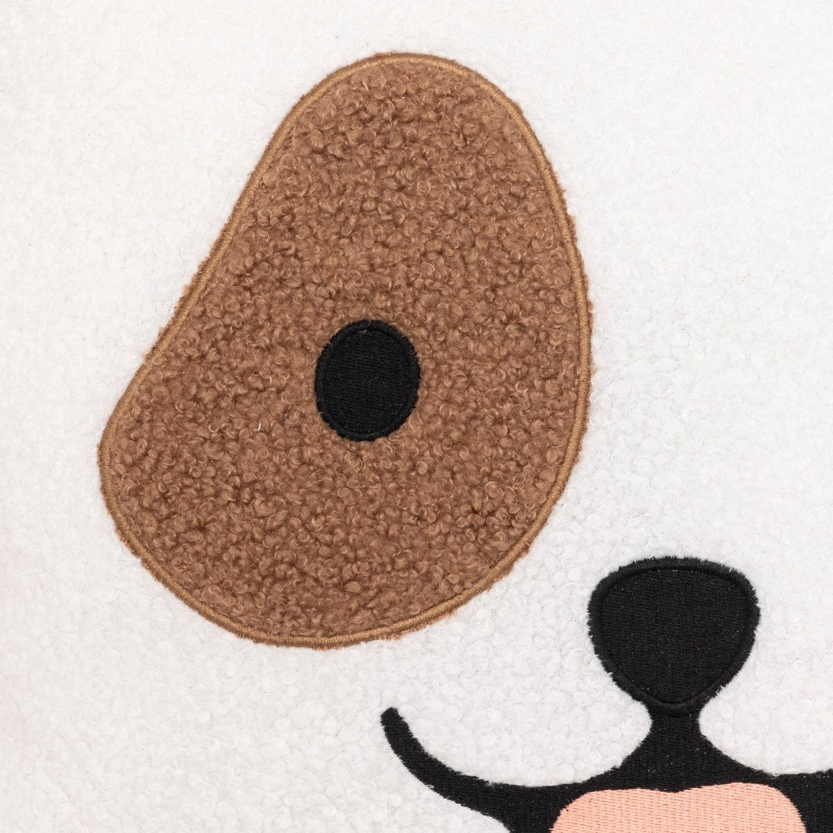 Atmosphera Kids Woef Sierkussen - 40x10x40cm - Wit/Bruin