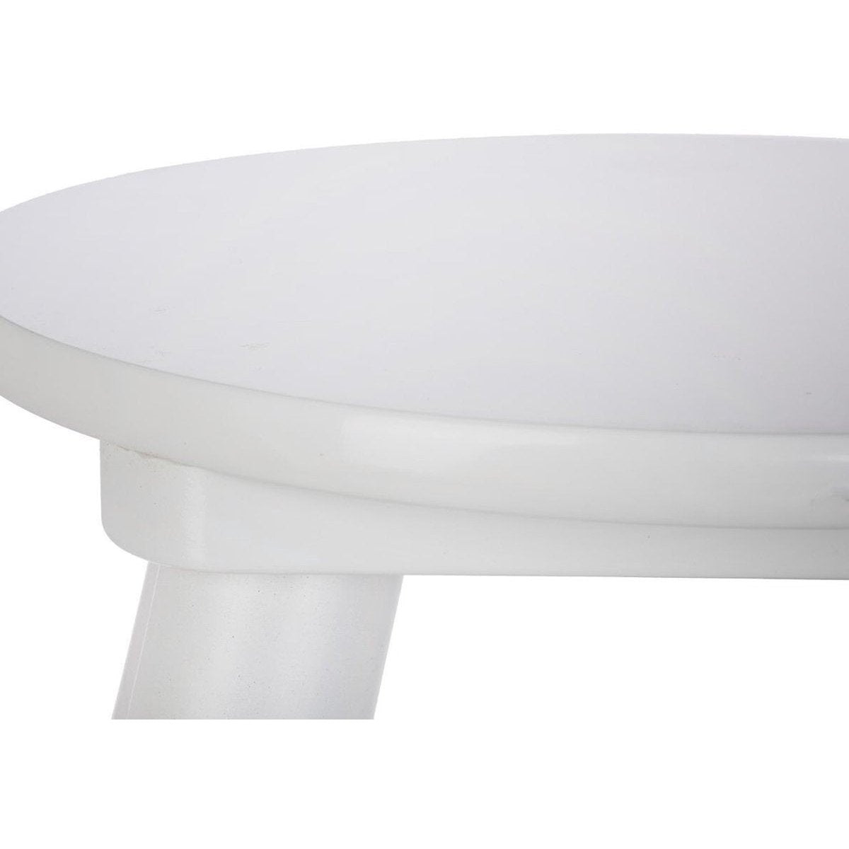 Atmosphera Kinder krukje - 2x - ivoor wit - hout - D24 x H27 cm - bijzet stoeltjes/krukken - MODESTNOVA