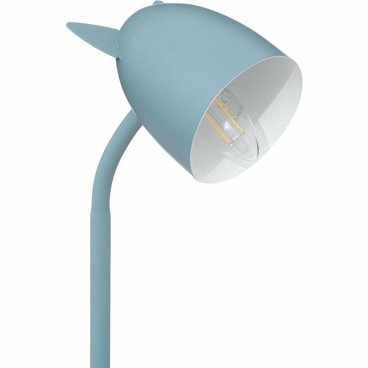 Atmosphera Kinderkamer bureaulamp - met oortjes - blauw - metaal - 18 x 12,5 x 31 cm - tafellamp