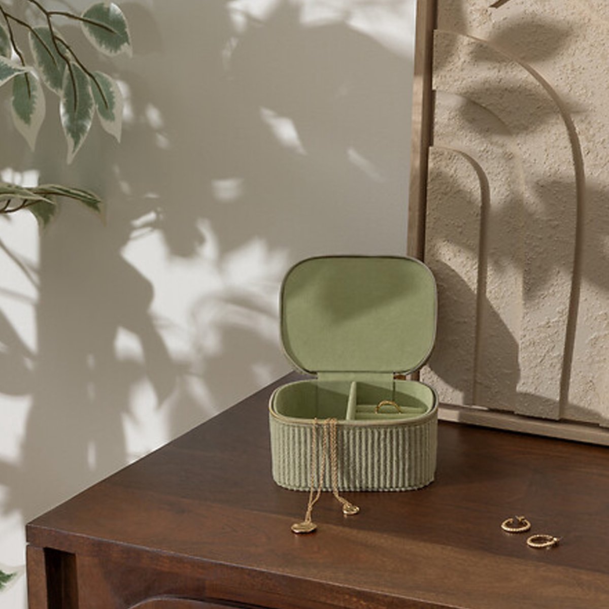 Atmosphera Klein groen sieraden etui