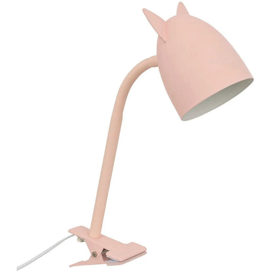 Atmosphera Klem bureaulampje - Design Light Classic - roze - H43 cm - Leeslamp
