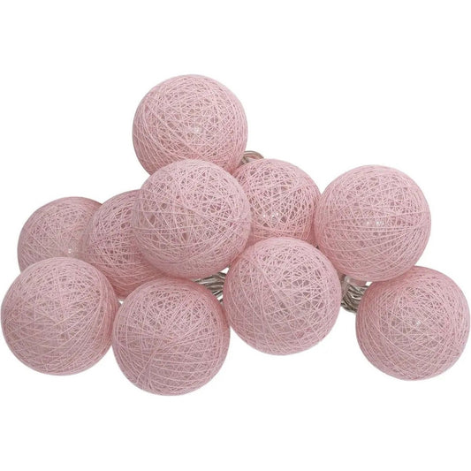 Atmosphera LED slinger 10 bollen D6 cm licht roze 1,5 meter - Sfeerverlichting
