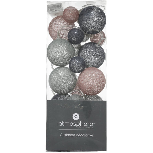 Atmosphera Lichtslinger - 20 verlichte balletjes - multi kleuren mix - 210 cm - batterijen