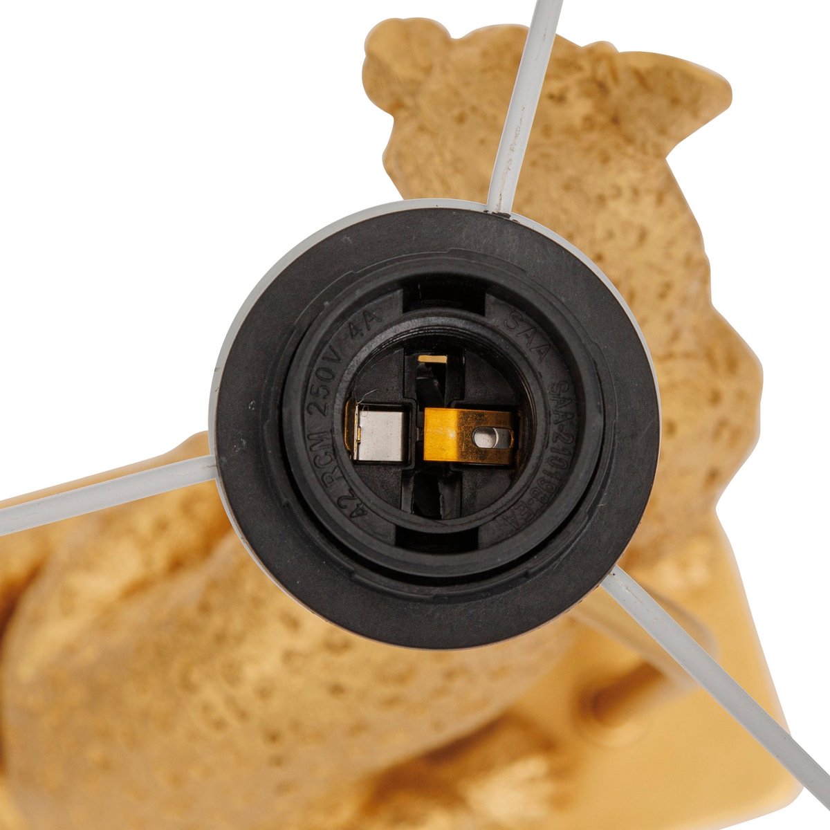 Atmosphera Luipaard Gepi Tafellamp - Ø25xH48cm - Zwart/Goud