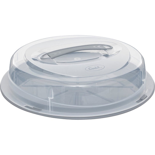 Atmosphera Ronde Gebakdoos/Taartdoos met omkeerbare basis - Ø35xH9cm - Grijs