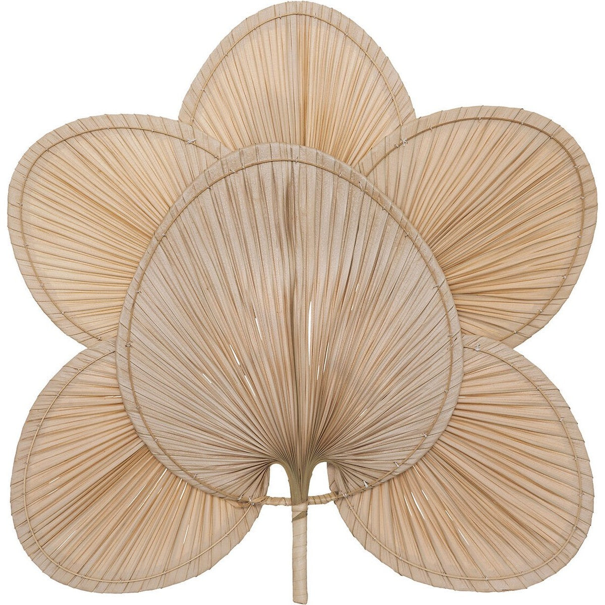 Atmosphera Selma wanddecoratie palmblad 70x4x70cm - Naturel