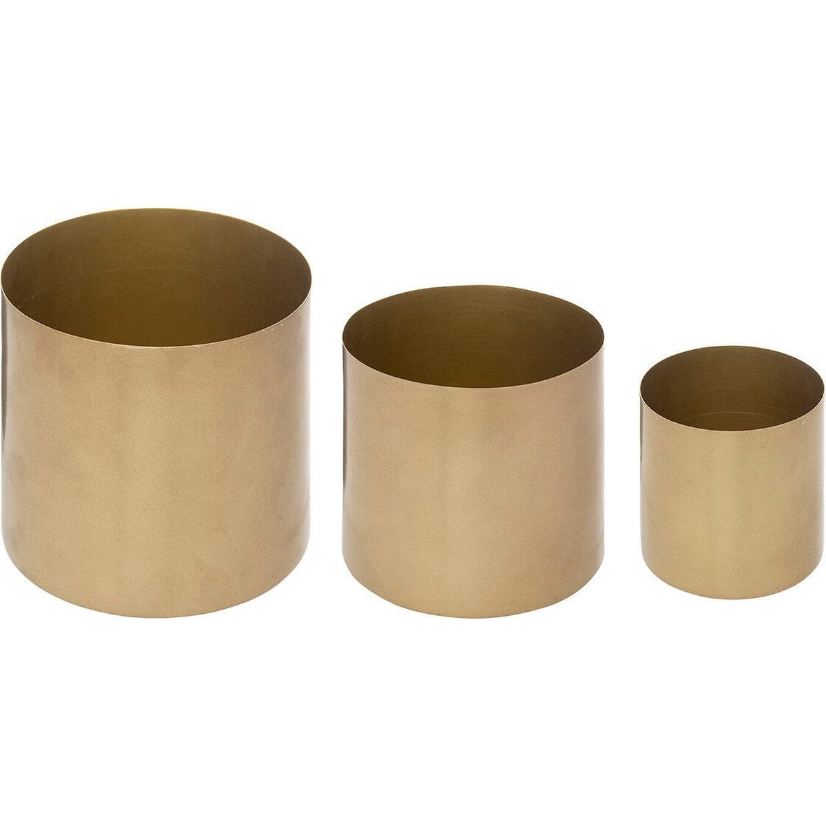 Atmosphera Set van 3 bloempotten Ø10/12/14cm - Goud