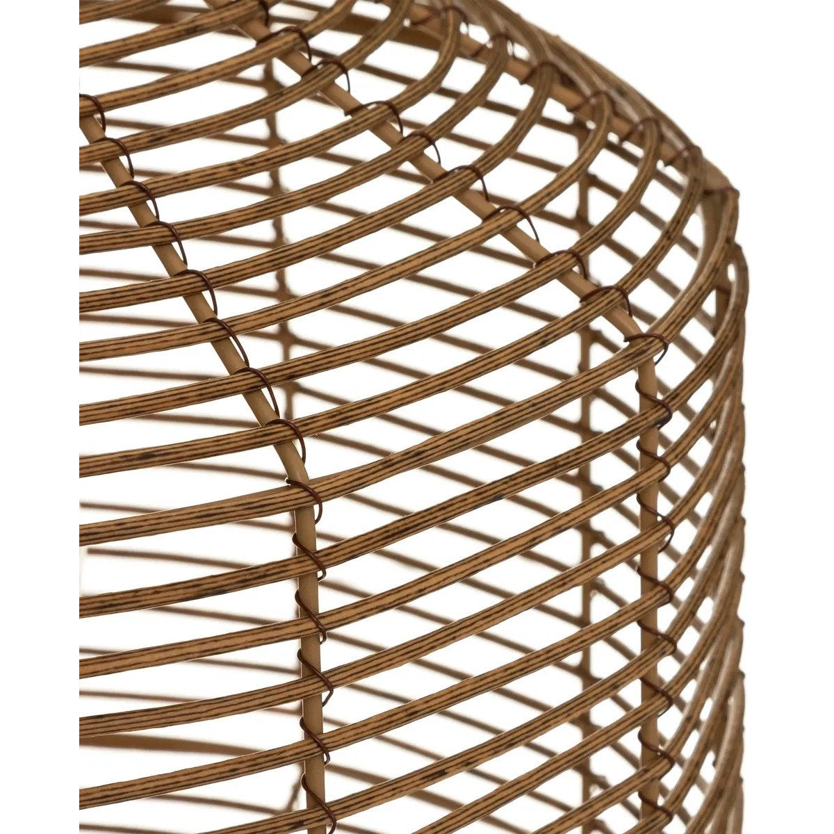 Atmosphera Solar tuin lantaarn - naturel - rotan kunststof - 30 x 30 cm - buiten - Led licht