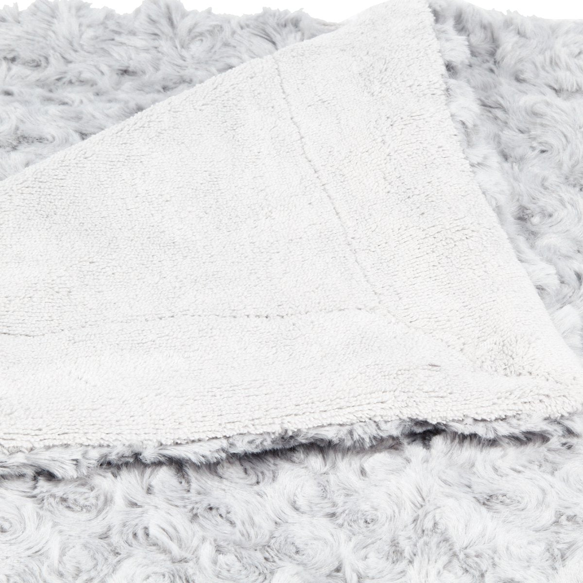 Atmosphera Sprei/deken/plaid - zilvergrijs - polyester - 230 x 180 cm - geknoopt motief