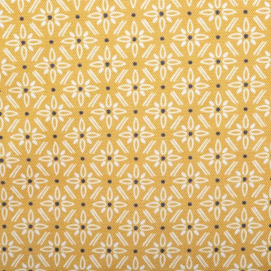 Atmosphera Tafelkleed van polyester rechthoekig 240 x 140 cm - geel met print - Eettafel tafellakens