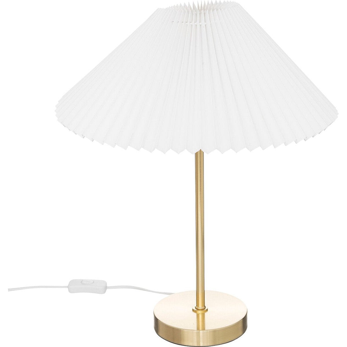 Atmosphera Tafellamp Jiling Ø37xH47cm - E27 niet inbegrepen - Wit/Goud