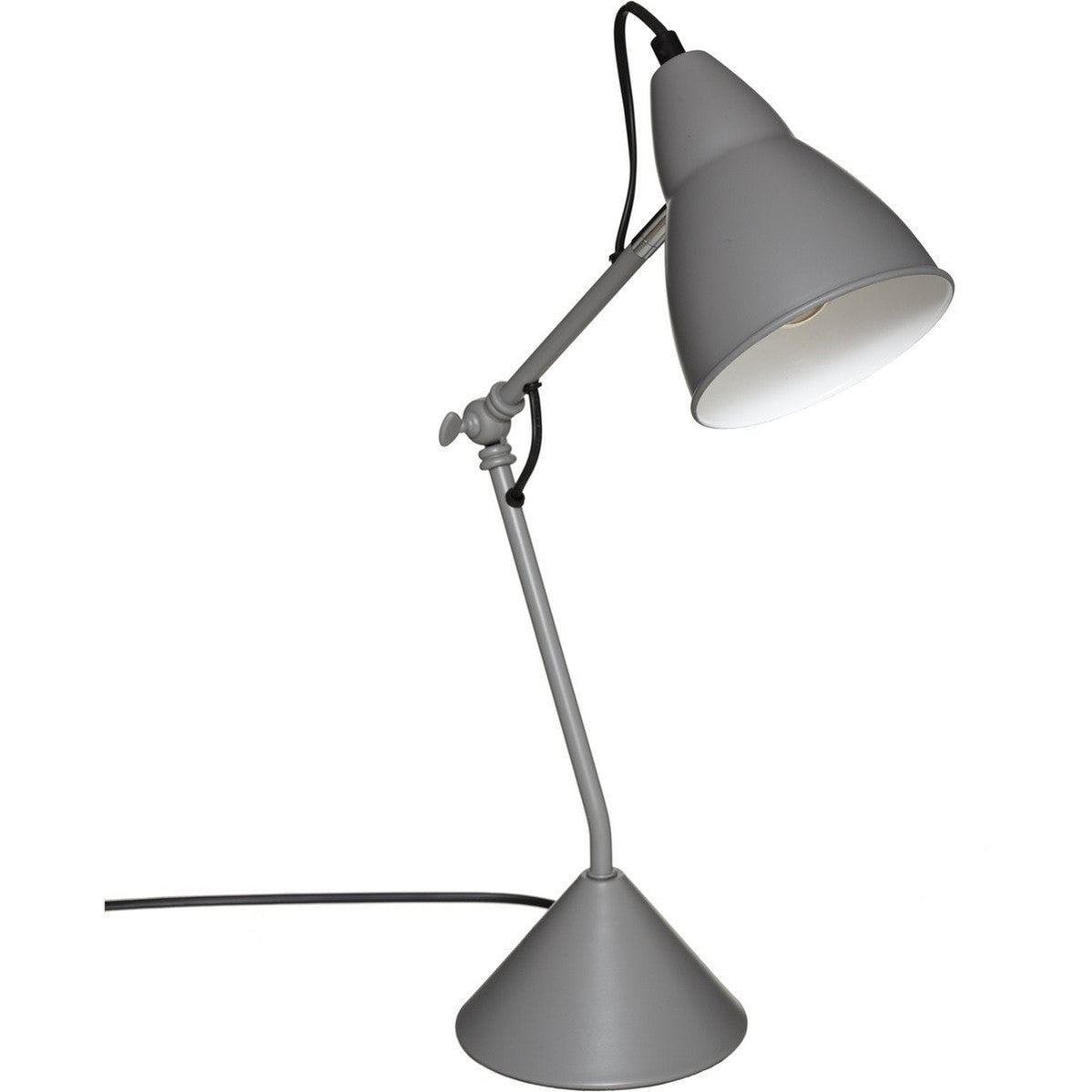 Atmosphera Tafellamp/bureaulampje Design Light Classic - grijs - metaal - H62 cm - Leeslamp