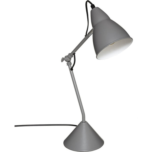 Atmosphera Tafellamp/bureaulampje Design Light Classic - grijs - metaal - H62 cm - Leeslamp