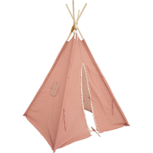 Atmosphera Tipi speeltent voor kinderen - 120 x 120 x 160 cm - zalm roze - wigwam