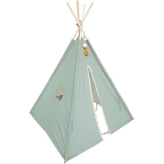 Atmosphera Tipi speeltent voor kinderen - 120 x 120 x 160 cm - groenblauw - wigwam