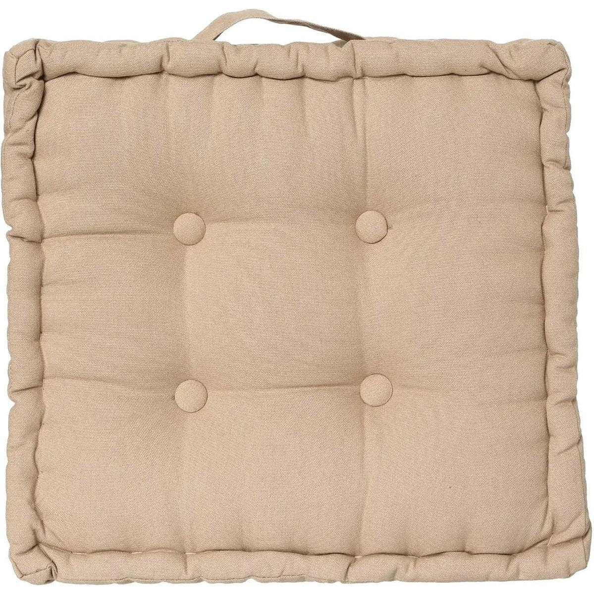 Atmosphera Vloerkussen Square - beige - katoen - 40 x 40 x 8 cm - vierkant - Extra dik