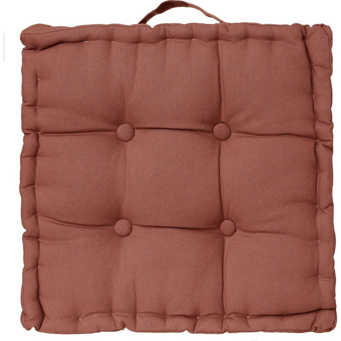 Atmosphera Vloerkussen Square - terracotta - katoen - 40 x 40 x 8 cm - vierkant - Extra dik