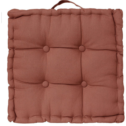 Atmosphera Vloerkussen Square - terracotta - katoen - 40 x 40 x 8 cm - vierkant - Extra dik
