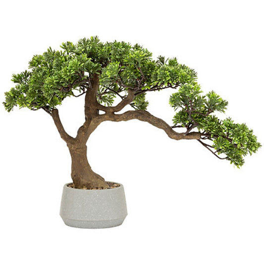 Atmosphera bonsai boom - in keramische pot - 45 cm - kunstplant - groen - Nepplanten - Sierplanten - Japanse stijl