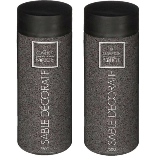 Atmosphera decoratie zand - 2x - zwart - 750 gram - Zandkorrels/hobby vulmateriaal