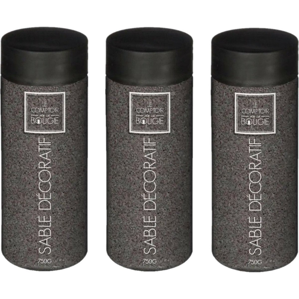 Atmosphera decoratie zand - 3x - zwart - 750 gram - Zandkorrels/hobby vulmateriaal